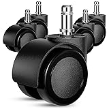 Office Chair Wheels Replacement, 5 Pcs 2 Inch