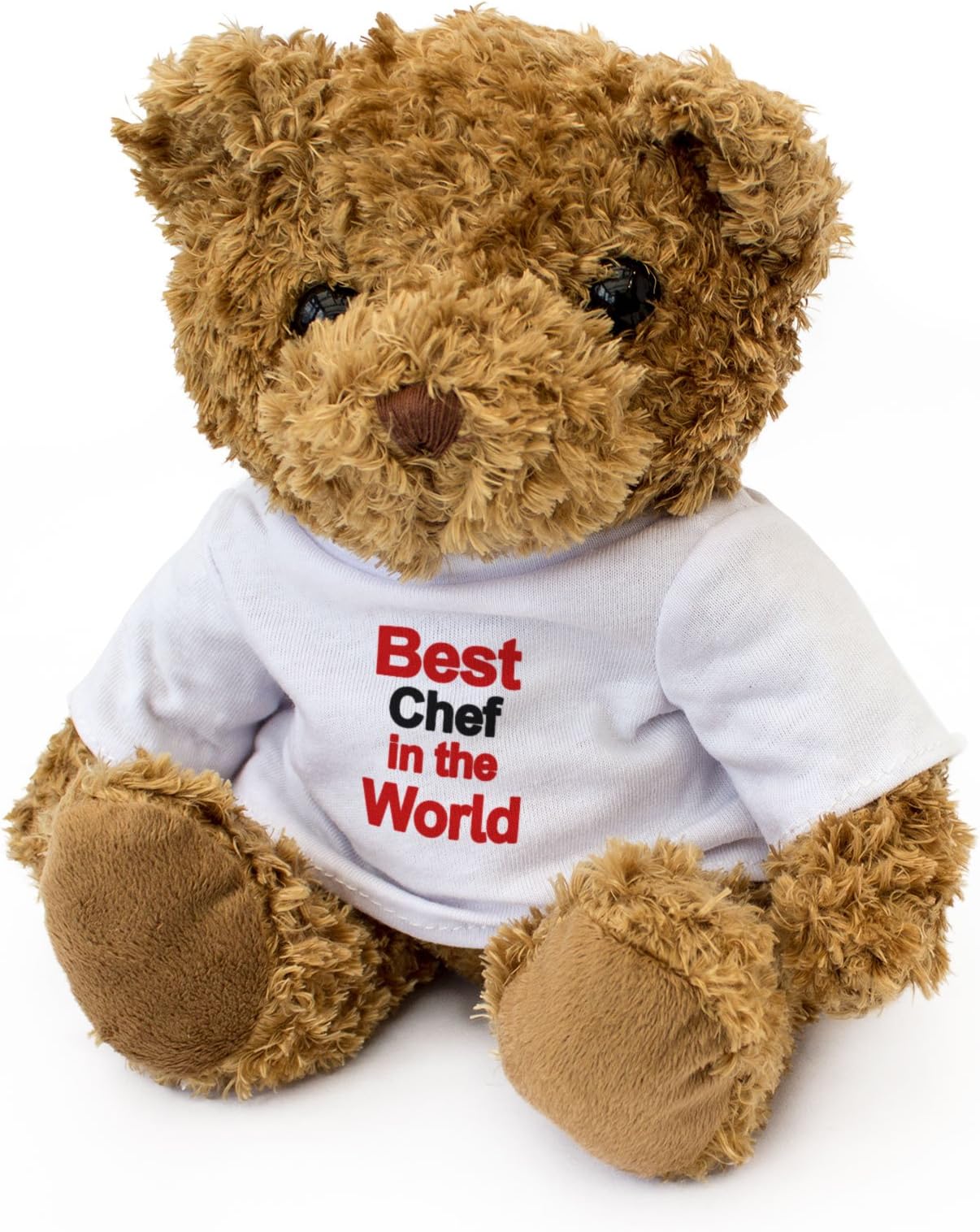 NEW - BEST CHEF IN THE WORLD - Teddy Bear - Cute Soft Cuddly - Award Gift Present Birthday Xmas