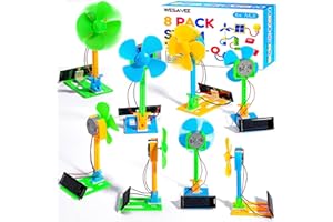 WESAYEE Bulk STEM Kits - 8 Set Solar Powered Fans, Science Kits for Kids Age 8-12 6-8 12-14 10-12, Stem Building Toys for Ages 8-13, Boys Girls Crafts for Kids, Classroom School Gifts Experiments Activities
