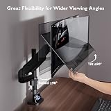 BONTEC Single Monitor Arm Desk Mount 13-32 Inch Gas Spring 9kg VESA 75/100 view 6