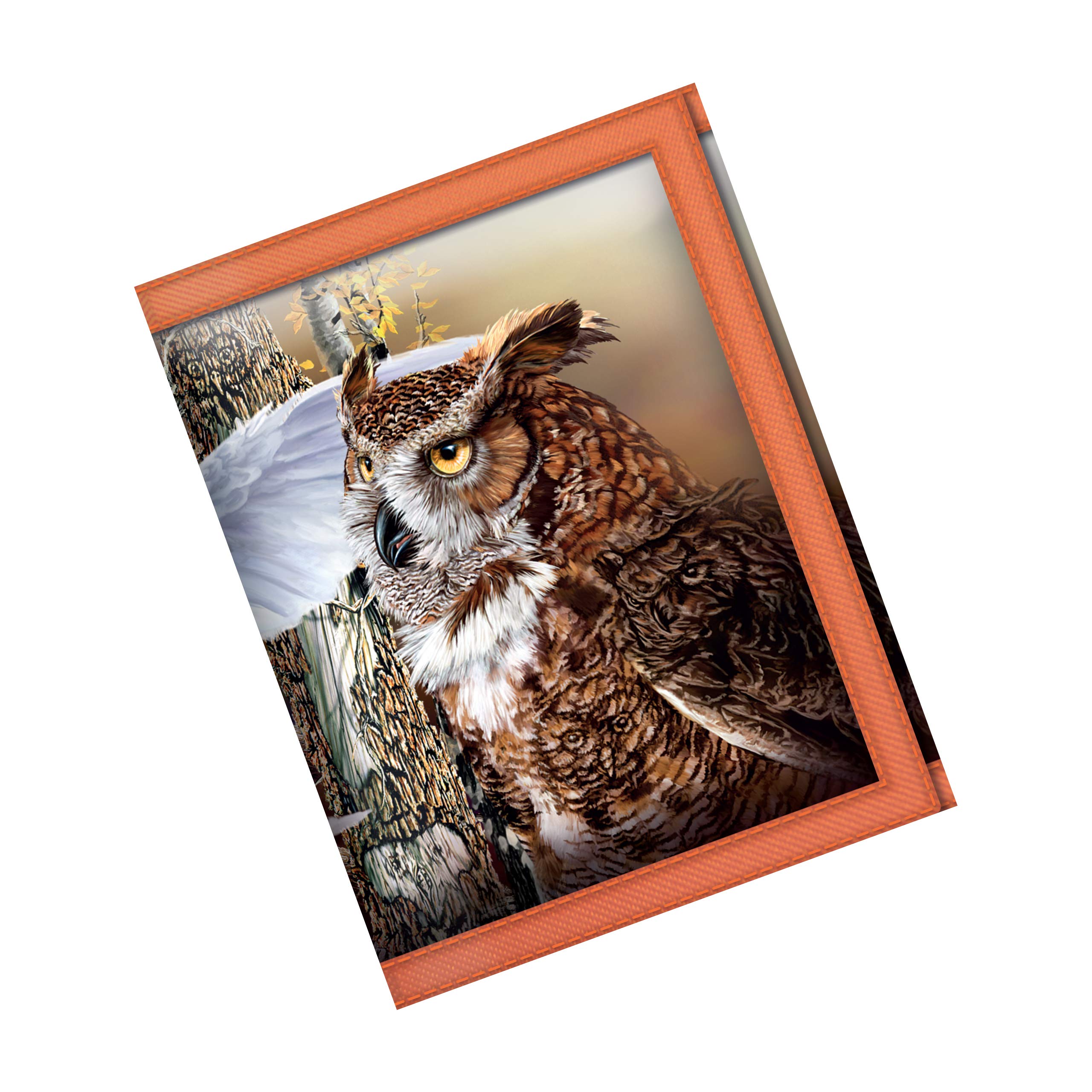 3D LiveLife Wallets - Owl Woods from Deluxebase. Cool Lenticular Bird Trifold Wallet with Zipper, Coin Pocket, Keyring and Card Holder. Animal Themed Small Gifts for Men and Women.