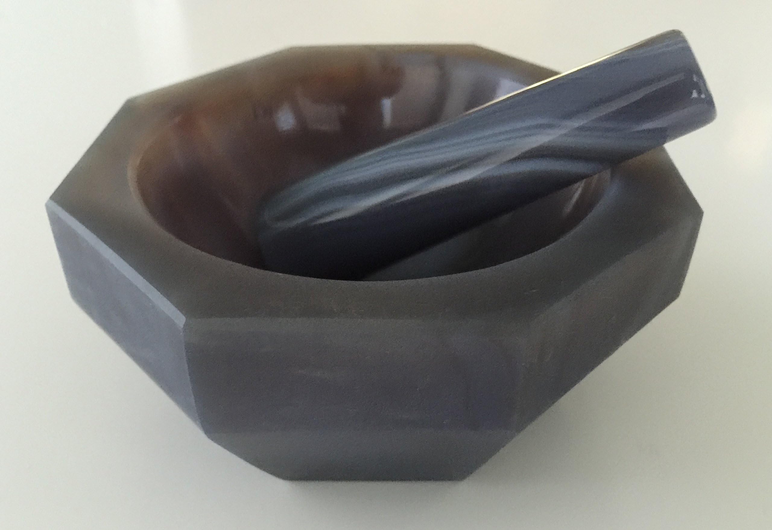 Agate Mortar and Pestle Deep Form Set 150x120x50mm labware