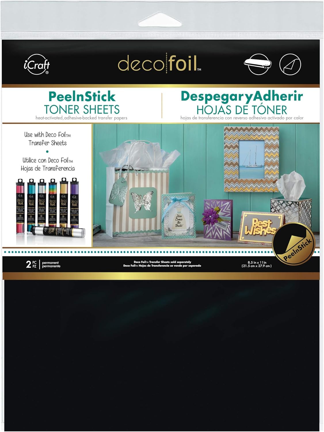Thermoweb Deco Foil Peel N Stick Toner Sheets 8 X 10inch 2/Package