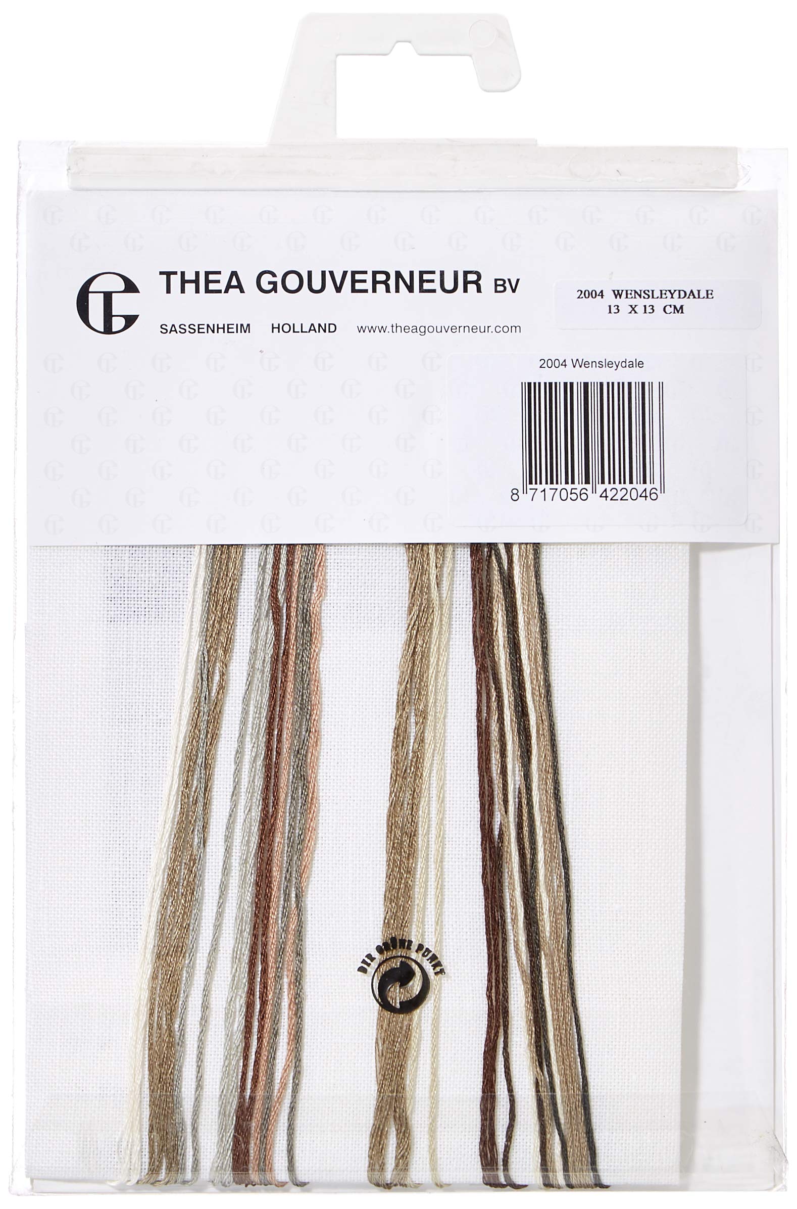 Thea Gouverneur Cross Stitch Kit, Multi-Colour, 13x13cm