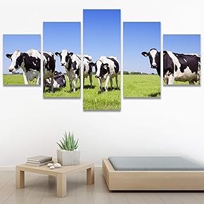 SIGNWIN 5 Panel Canvas Wall Art Modern Art...