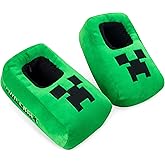 Minecraft Boys Slippers, Cozy Indoor House Shoes - Gamer Gifts for Boys