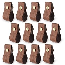 PHITUODA Leather Desk Drawer Pulls and Knobs - Set