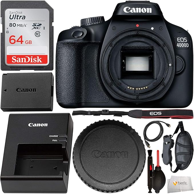 Canon EOS 4000D DSLR Camera (Body Only) and Starter