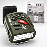 Shot Timer for Shooting Training, Range Competition with 0.01s Precision | Competition Shooting Timer with 9V Battery, 360&deg; Rotating Belt Clip, Adjustable Viewing Angle, Loud Buzzer &amp; 4 Mode