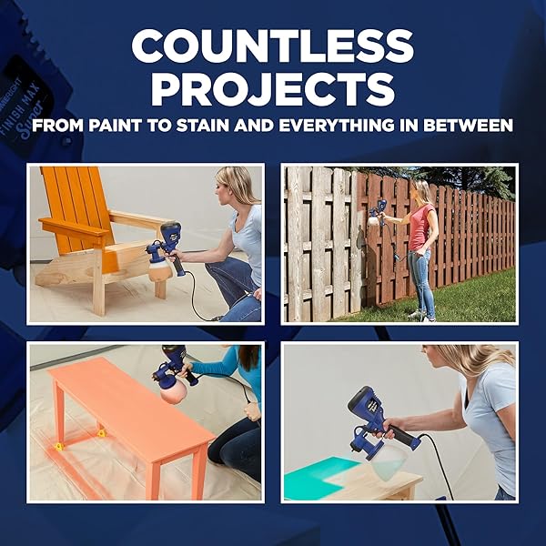 HOMERIGHT C800971.A SUPER FINISH MAX, INCLUDES 3 BRASS SPRAY TIPS, 3 SPRAY PATTERNS, EASY TO CLEAN HVLP PAINT SPRAYER, GREAT FOR FURNITURE, CABINETS, TRIM & MORE, SPRAYS STAINS, SEALERS & LATEX PAINTS