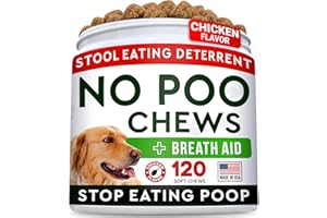 No Poo Treats - No Poop Eating for Dogs - Coprophagia Stool Eating Deterrent & Prevention – Stop Eating Poop for Dogs - Probi
