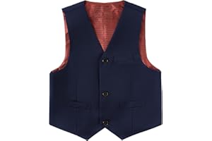 Lycody Kids Vest for Boys 3 Button Formal Suit Vest
