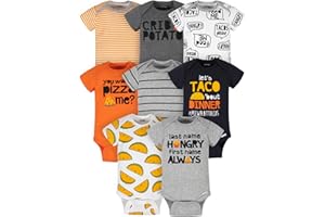 Onesies Brand baby-boys 8-pack Short Sleeve Mix & Match Bodysuits