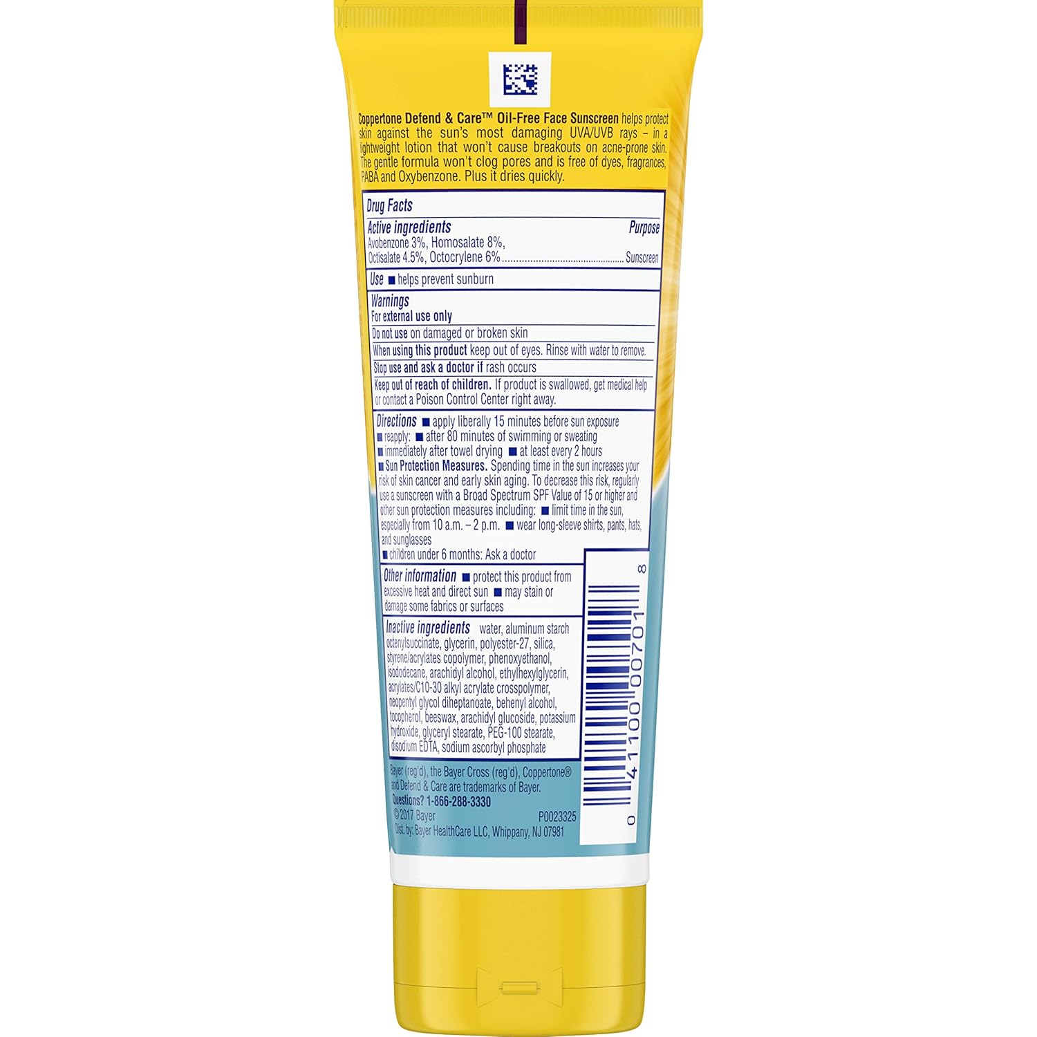 coppertone oil free faces spf 30