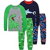 Dolphin&Fish Boys Pajamas 4Piece Toddler Kids Pjs Sets Cotton Toddler Clothes Sleepwears