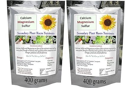 TSR Organic fertilisers & Pesticides Plant Macro nutrients 800 Grams (400 + 400 Grams) Soil Conditioner CMS granules with Calcium Magnesium Sulphur Fertilizer