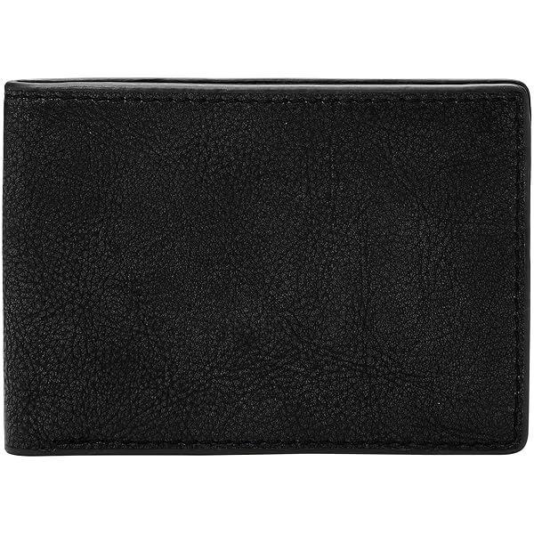 Portefeuille FOSSIL Derrick Bifold Avec Compartiment Flip ID - Cuir Marron Foncé, Neuf Avec étiquettes