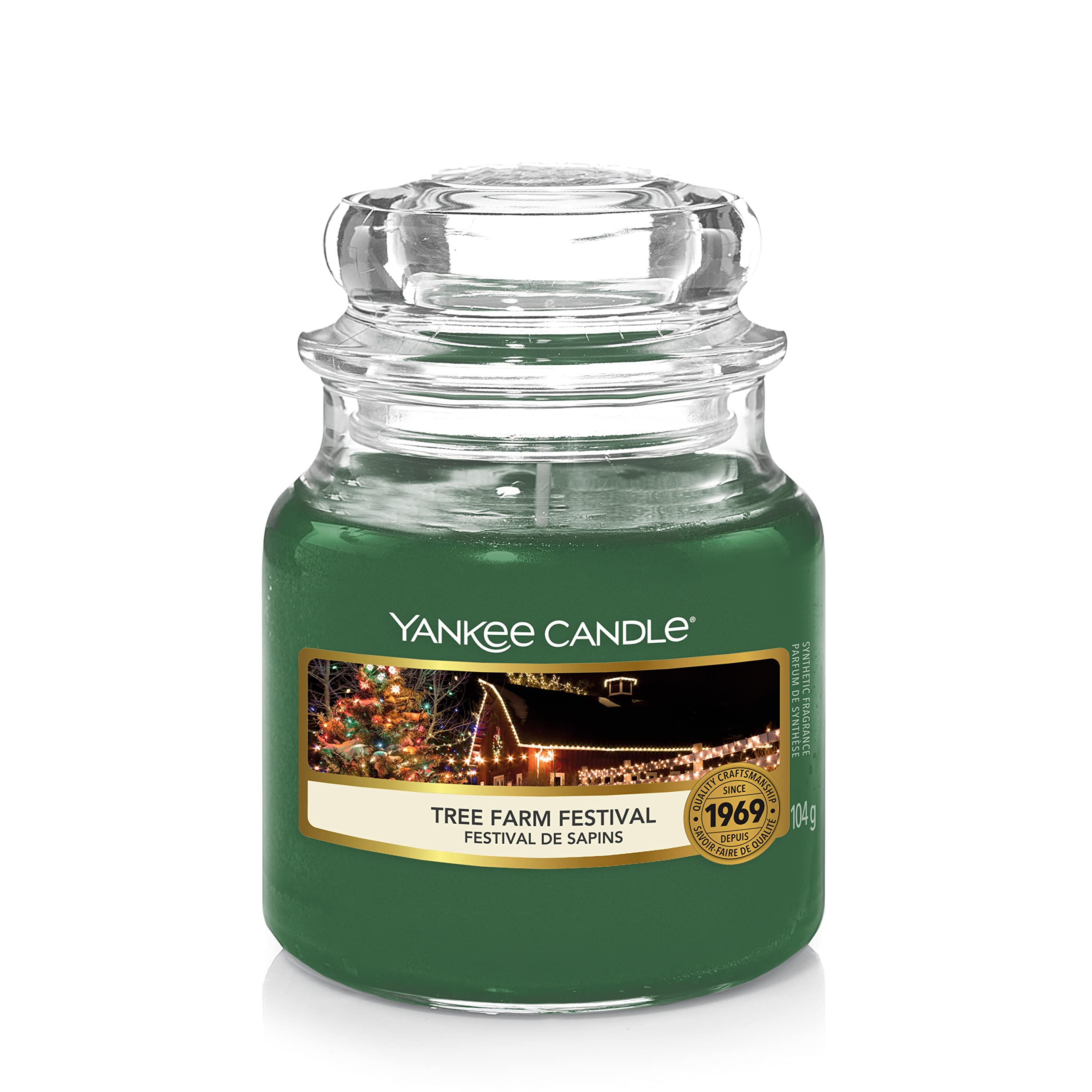 Yankee Candle Scented Candle | Tree Farm Festival Small Jar Candle | Burn Time: up to 30 Hours