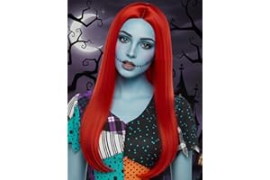 ZGXYZXMY Red Wigs for Women Long Srtaight Daily Wig Hair for Mermaid Halloween Party Cosplay