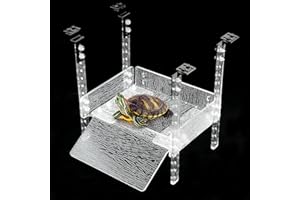 LYL LEYOULAND Hanging Turtle Basking Platform for Aquatic Turtles 20 55 Gallon, Aquatic Reptile Ramp Dock, Turtle Terrace, Turtle Tank Accessories