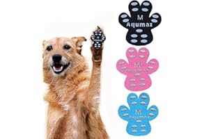 Aqumax Dog Anti Slip Paw Grips Traction Pads,Dog Feet Stickers with Stronger Adhesive,Paw Protection to Provide Traction for Slippery Floors,Essentials for Senior Dogs,12 sets (48 pcs) M Multicolor
