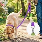 Joytale Padded Handle Dog Lead Double-Sided Reflective Nylon Purple 1.2m view 2
