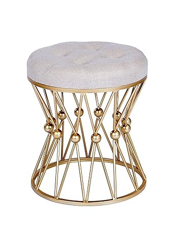 Kuche Haushalt Wohnen Ts Ideen Polsterhocker Gold Beige Metallgestell Rund Schemel Mit Gepolsterter Sitzflache Stuhl 46 5 X 40 X 40 Cm Wohnzimmer Prodeturbahia Turismo Ba Gov Br
