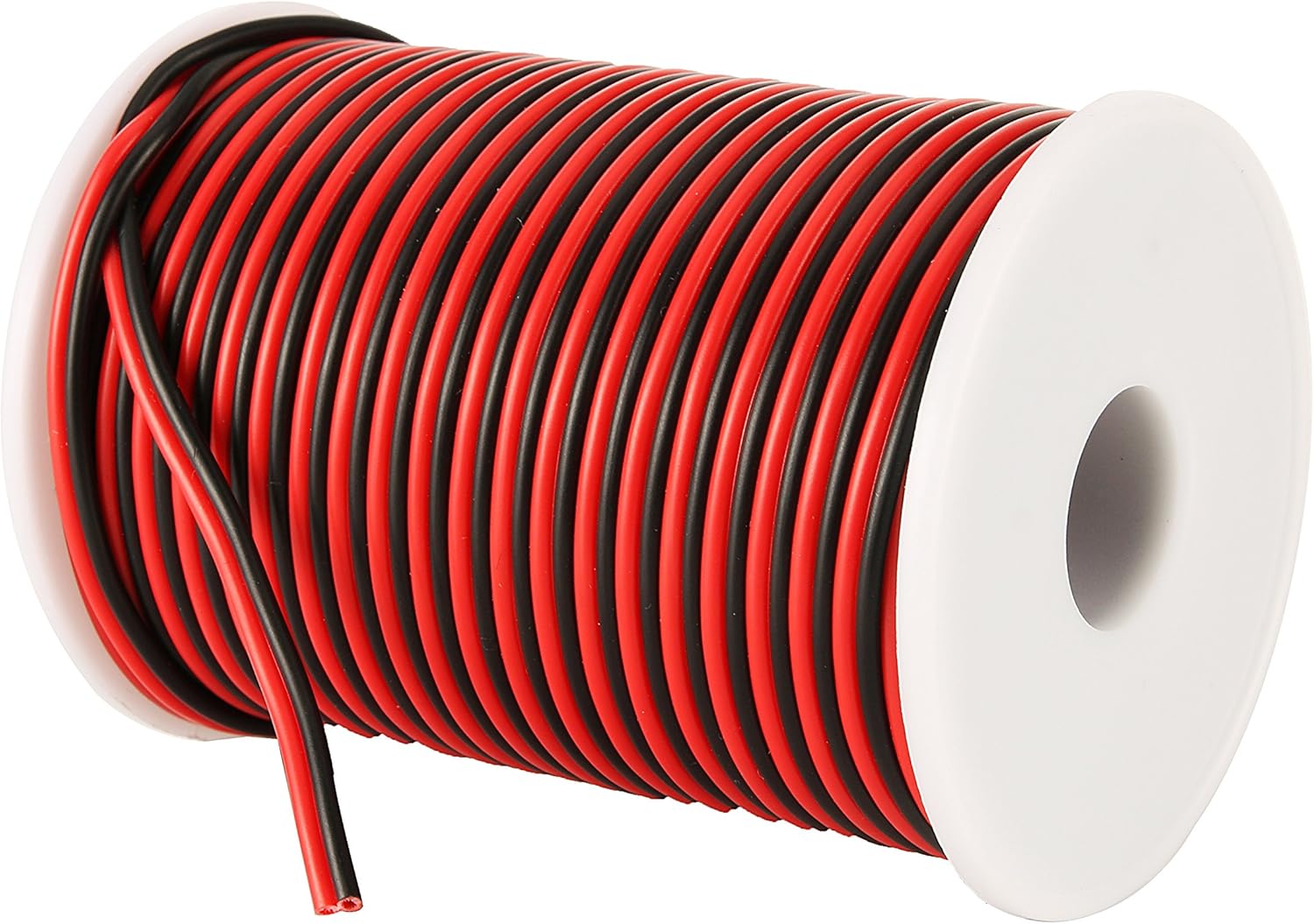 Cable Câble électrique 30 m 18 AWG Rouge Noir Fil de cuivre brin auto 2 fils basse tension 12 V