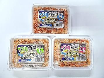 Amazon つり物語 南極オキアミ 半ボイル ｍ ｌ ｌｌサイズ 不凍加工 釣りエサ用冷凍商品 ノーブランド品 船釣り用