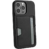 Smartish® iPhone 13 Pro Wallet Case - Wallet Slayer Vol. 2 [Slim + Protective] Credit Card Holder with Kickstand - Black Tie Affair
