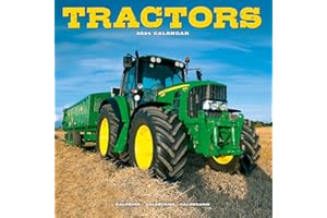 Tractors Calendar 2024 Square Wall Calendar - 16 Month