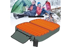 Tepoal Extra Wide Heated Stadium Seats for Bleachers, Portable Heated seat Cushion with 10000mAh Battery Pack, Foldable Heated Seat Pad for Outdoor