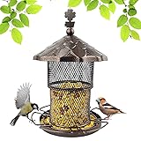 Metal Bird Feeder Tube Hanging Wild Bird Seed