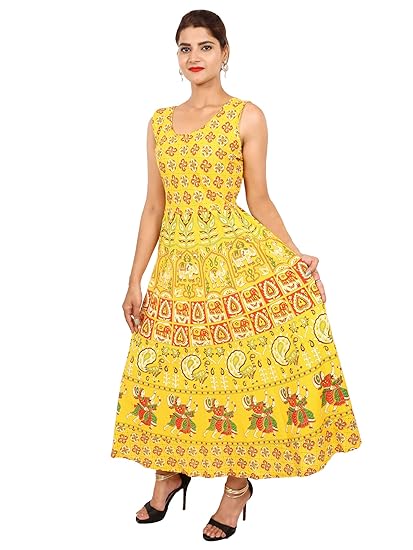 Women's A-Line Maxi Dress (JSL189_Blue_Free Size)