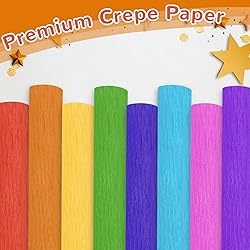 Crepe Paper Streamers 8 Rolls, 10 x 98Inch 8