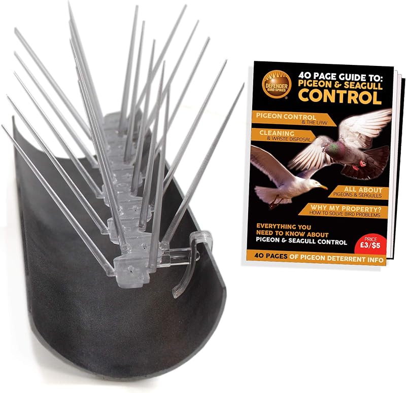 Defender Bird Spikes 5m Gutter Spike Pack for Pigeons & Seagulls