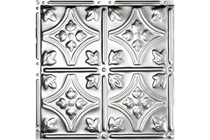 Great Lakes Tin Hamilton Unfinished Ceiling Tiles - Perfect for DIY and Home Renovation Projects - Easy to Install (12X12 Inch Sample)