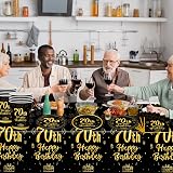 COSORO 2pcs Black Gold 70th Birthday Tablecloth 137 x 274 cm view 3