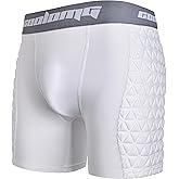 COOLOMG Men Adult Padded Baseball Sliding Shorts with Cup Pocket for Softball Football Hockey