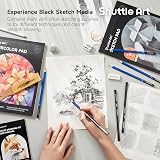 Shuttle Art 103 Pack Sketching Set Pencils Sketch Books in Zipper Case view 5