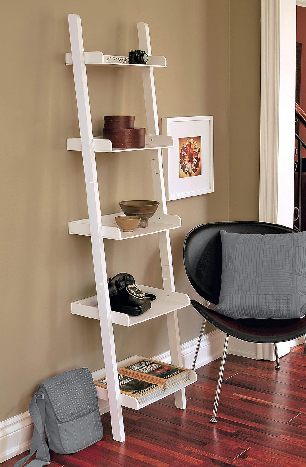 kieragrace Providence Hadfield Leaning Shelf - White, 18" by 66": Home & Kitchen