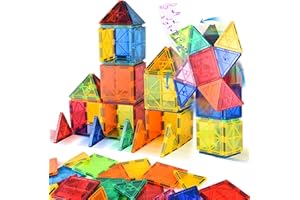 Asago Magnetic Tiles + Car + Musical Box, Magnet Tiles Building Toys Expanded Set, Block for Toddler 3-5, STEM Preschool Learning Toy Sensory Toy for Kids