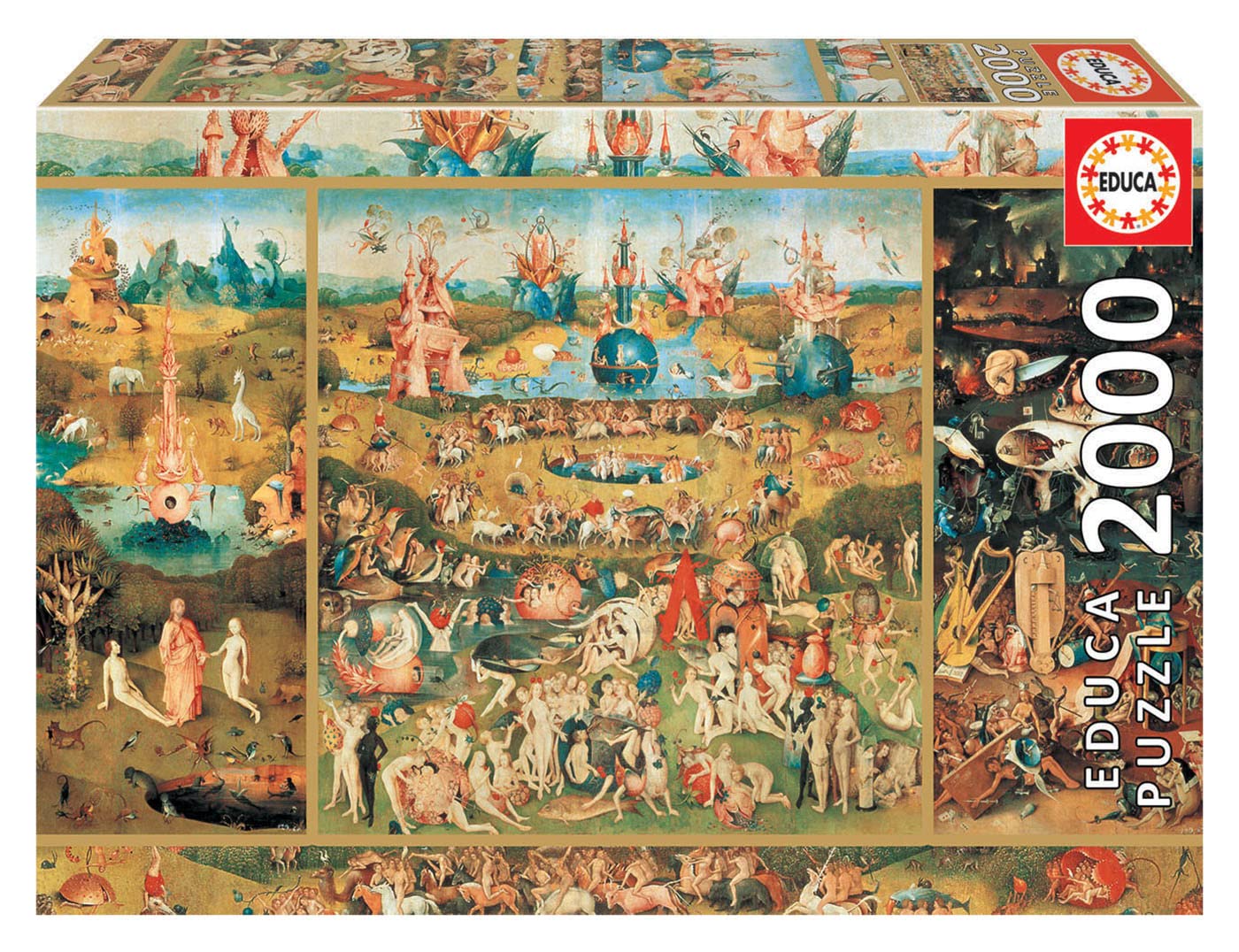 Educa 18505 The Garden of Delights Puzzle, 2000 Pieces, multicoloured