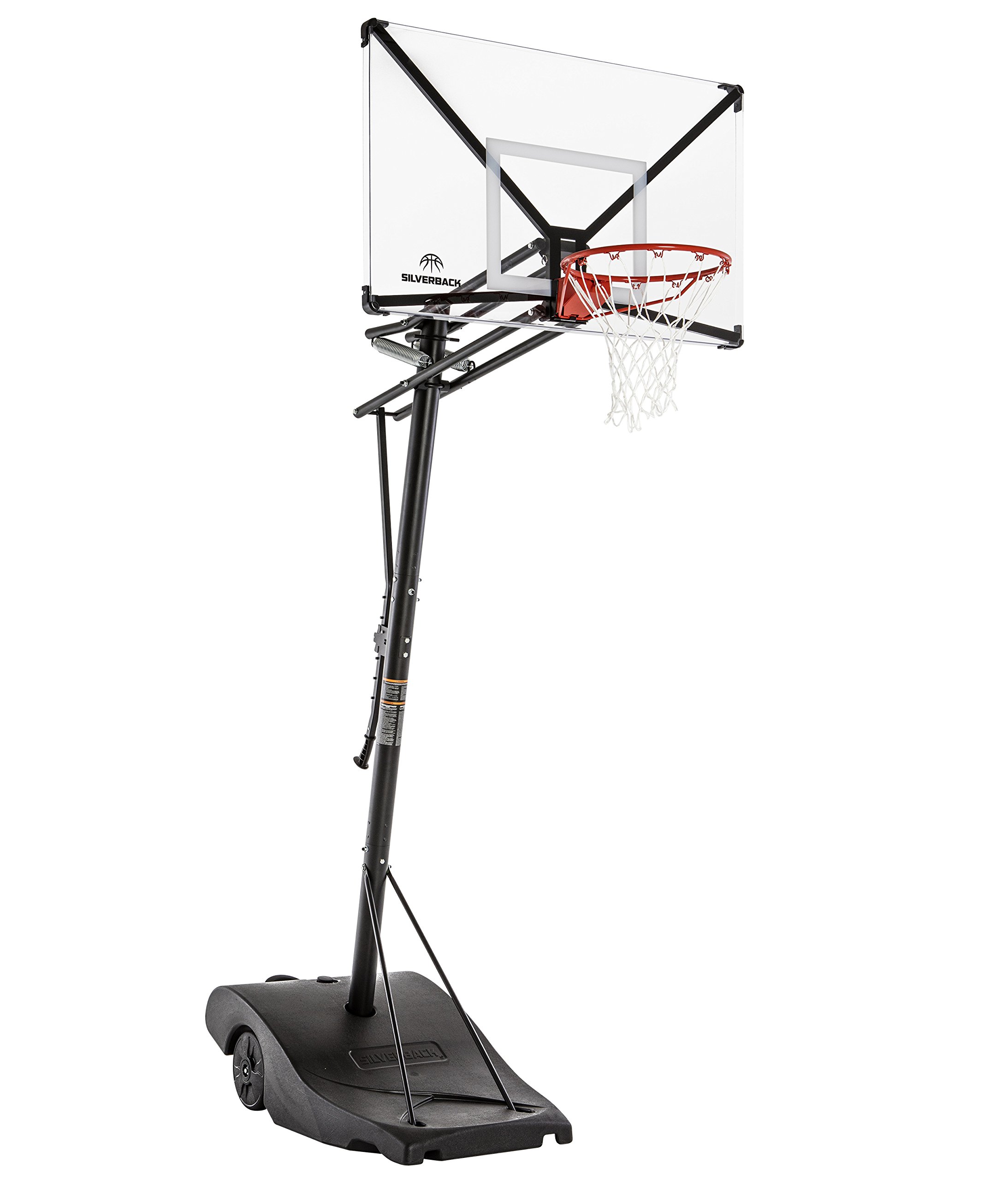 Silverback NXT 50in Backboard Portable Height-Adjustable Basketball Hoop Assembles in 90 Minutes