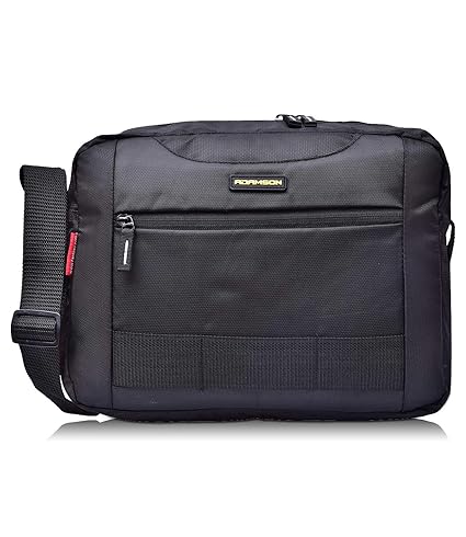 Adamson Unisex Front Webbing Black Sling Bag(ASB-065)