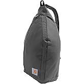 Carhartt Durable Sling Bag, Crossbody Backpack with Side Release Buckle, Tablet Sleeve and Adjustable Strap, Gravel