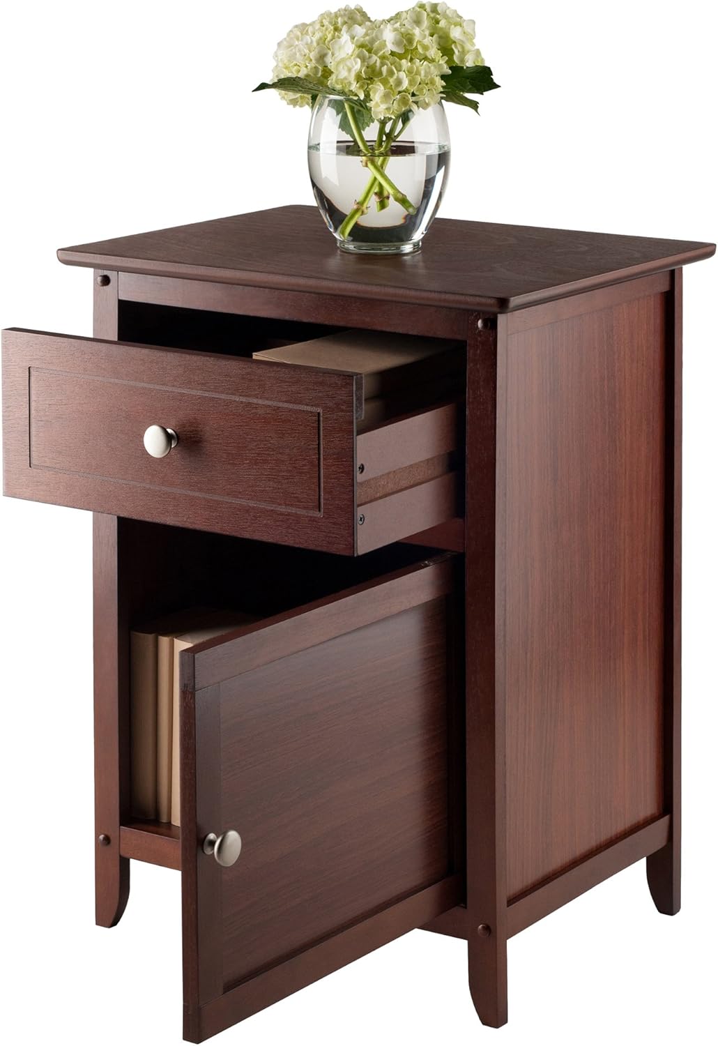 Winsome Wood Eugene Accent Table, Walnut: Furniture & Decor