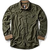 CQR Men's 100% All Cotton Button Down Flannel Shirts, Long Sleeve Brushed Warm Soft Casual Outdoor Plaid Shirt