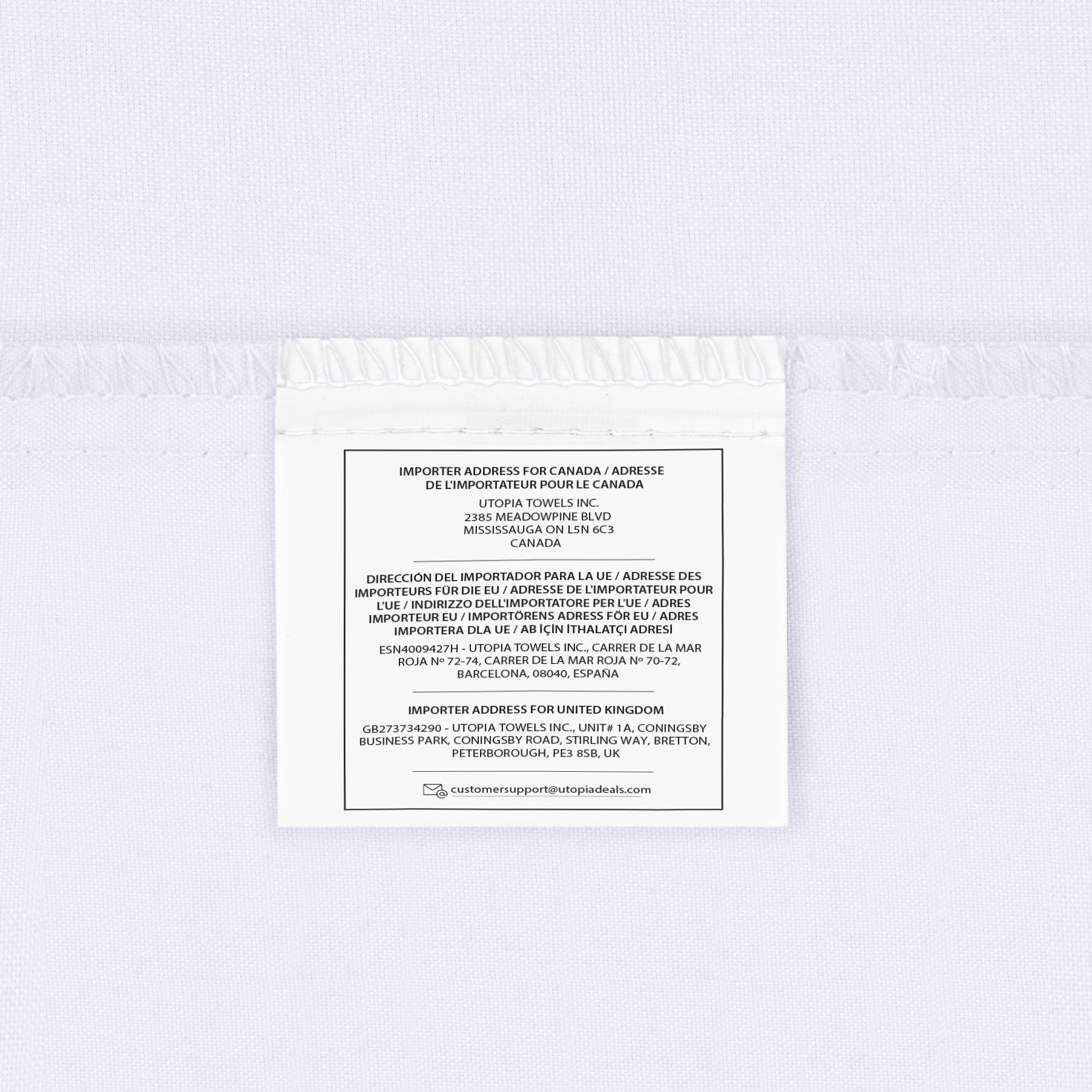 Utopia Bedding Fitted Sheet Double, White - Deep Pocket 14 inch (35 cm) - Easy Care - OEKO-TEX Certified - Soft Brushed Microfibre Fabric - Shrinkage and Fade Resistant - Bottom Sheet
