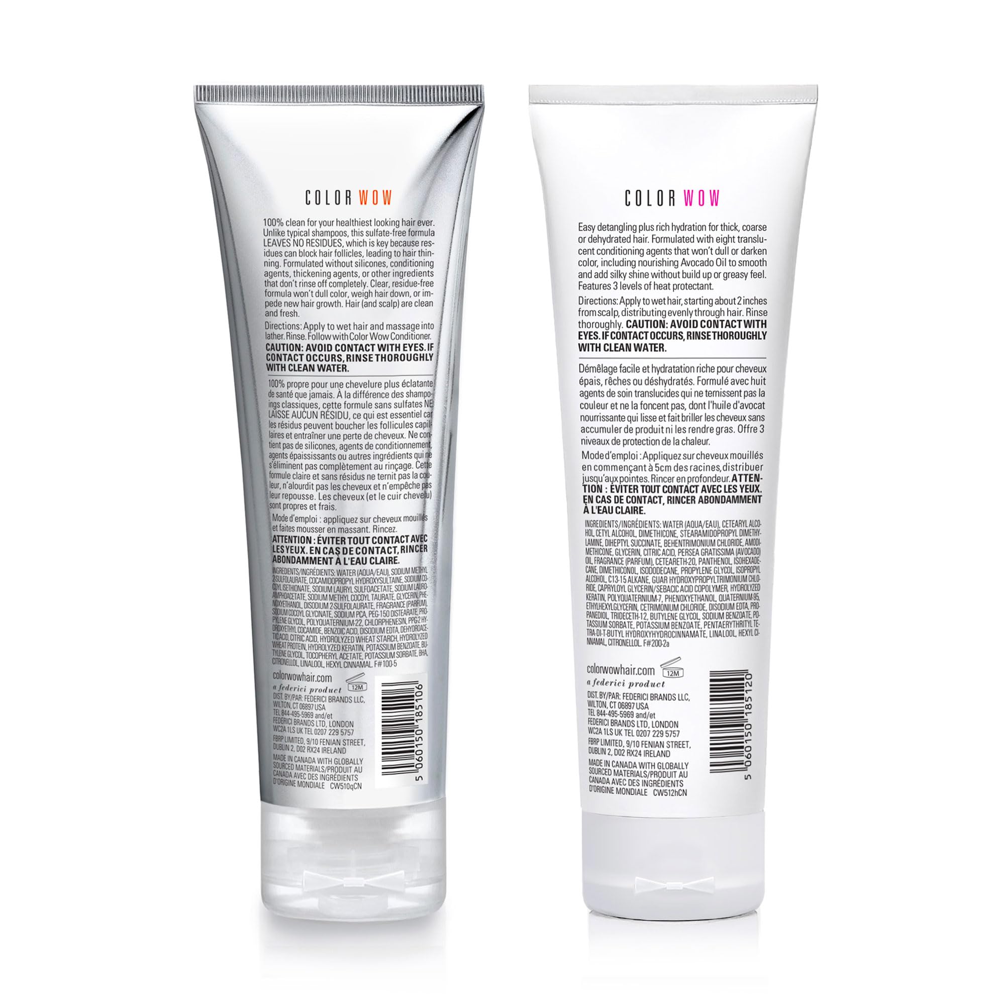 COLOR WOW Dream Clean Duo - 100% clean, sulfate-free COLOR SECURITY SHAMPOO and weightless COLOR SECURITY CONDITIONER| Achieve Super Glossy, Hydrated Hair